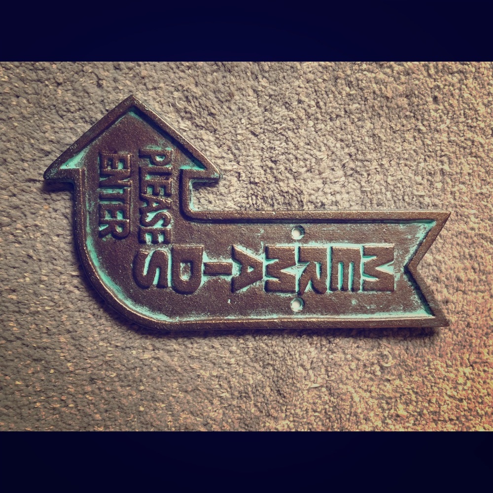 Mermaid metal wall sign